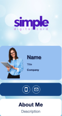 Digital business card template for Marketing